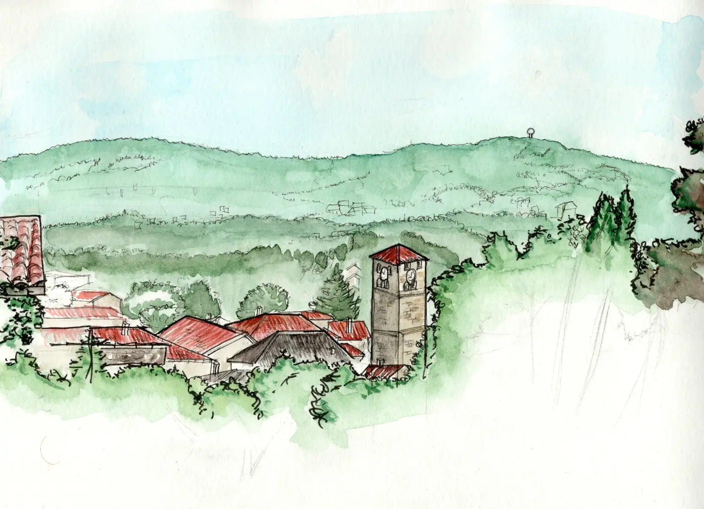 Vue du Village depuis Trelepy